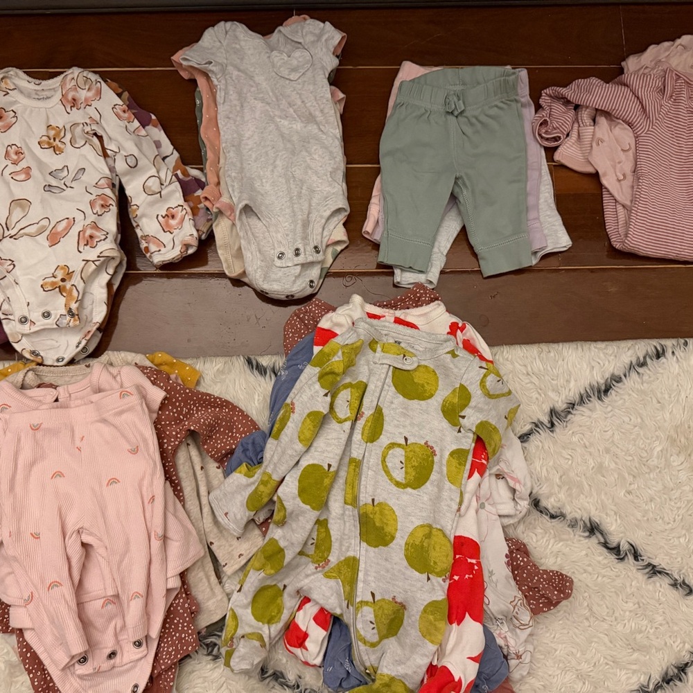 Carters Baby Girl Newborn Lot